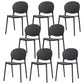 Modern Plastic Chair Kitchen Open Back Dining Side Furniture in Matte Finish Black 8 Piece Set Clearhalo 'Dining Chairs' 'Dining Tables & Seating' 'dining_chair' 'furn' 'furn_dining_chair' 'Furniture' 'Kitchen & Dining Furniture' 5465164