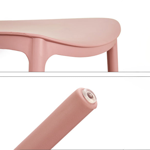 Modern Plastic Chair Kitchen Open Back Dining Side Furniture in Matte Finish Clearhalo 'Dining Chairs' 'Dining Tables & Seating' 'dining_chair' 'furn' 'furn_dining_chair' 'Furniture' 'Kitchen & Dining Furniture' 5465169