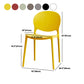Modern Plastic Chair Kitchen Open Back Dining Side Furniture in Matte Finish Clearhalo 'Dining Chairs' 'Dining Tables & Seating' 'dining_chair' 'furn' 'furn_dining_chair' 'Furniture' 'Kitchen & Dining Furniture' 5465199