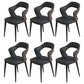Modern Style Faux Leather Dining Side Chairs Open Back Dining Side Chair Black 6 Piece Set Clearhalo 'Dining Chairs' 'Dining Tables & Seating' 'dining_chair' 'furn' 'furn_dining_chair' 'Furniture' 'Kitchen & Dining Furniture' 5465288