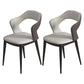 Modern Style Faux Leather Dining Side Chairs Open Back Dining Side Chair Grey 2 Piece Set Clearhalo 'Dining Chairs' 'Dining Tables & Seating' 'dining_chair' 'furn' 'furn_dining_chair' 'Furniture' 'Kitchen & Dining Furniture' 5465292