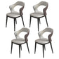 Modern Style Faux Leather Dining Side Chairs Open Back Dining Side Chair Grey 4 Piece Set Clearhalo 'Dining Chairs' 'Dining Tables & Seating' 'dining_chair' 'furn' 'furn_dining_chair' 'Furniture' 'Kitchen & Dining Furniture' 5465295