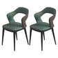 Modern Style Faux Leather Dining Side Chairs Open Back Dining Side Chair Green 2 Piece Set Clearhalo 'Dining Chairs' 'Dining Tables & Seating' 'dining_chair' 'furn' 'furn_dining_chair' 'Furniture' 'Kitchen & Dining Furniture' 5465303