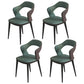 Modern Style Faux Leather Dining Side Chairs Open Back Dining Side Chair Green 4 Piece Set Clearhalo 'Dining Chairs' 'Dining Tables & Seating' 'dining_chair' 'furn' 'furn_dining_chair' 'Furniture' 'Kitchen & Dining Furniture' 5465304