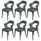 Modern Style Faux Leather Dining Side Chairs Open Back Dining Side Chair Green 6 Piece Set Clearhalo 'Dining Chairs' 'Dining Tables & Seating' 'dining_chair' 'furn' 'furn_dining_chair' 'Furniture' 'Kitchen & Dining Furniture' 5465305