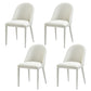 Contemporary Leather Dining Chair Parsons Chair with 4 Legs in Matte Finish for Home