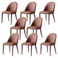 Contemporary Leather Dining Chair Parsons Chair with 4 Legs in Matte Finish for Home