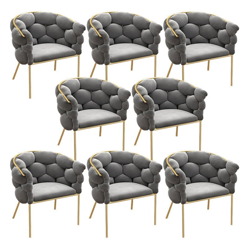 Chaise de salle à manger en velours glamour