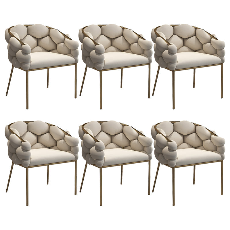 Chaise de salle à manger en velours glamour