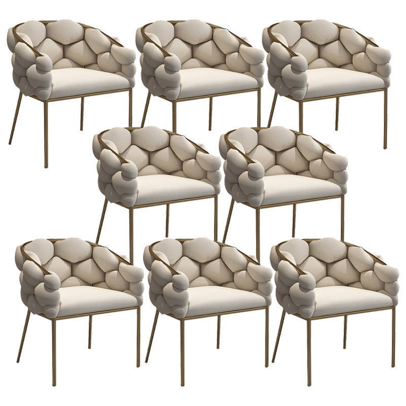 Chaise de salle à manger en velours glamour