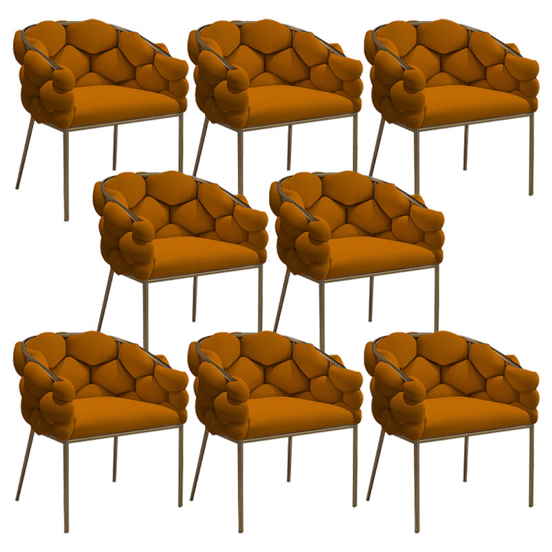 Chaise de salle à manger en velours glamour