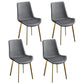 Glam Faux Leather Dining Chairs Metal Dining Room Chairs for Restaurant Use