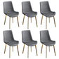 Glam Faux Leather Dining Chairs Metal Dining Room Chairs for Restaurant Use