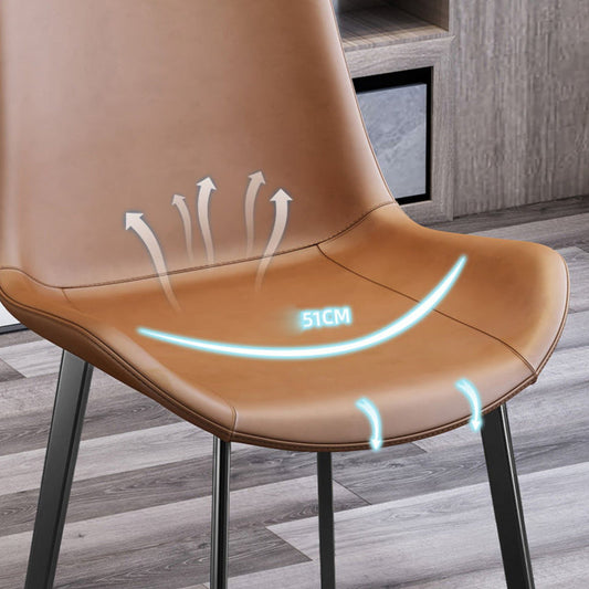 Chaises de salle à manger en faux cuir glam