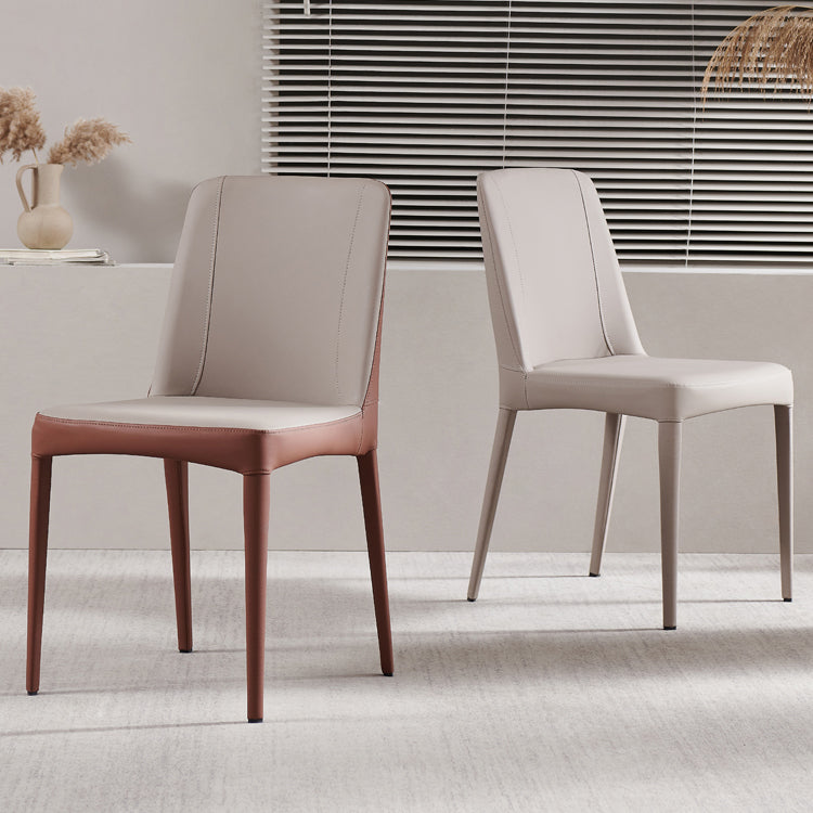 Silla de comedor de comedor de comedor de metal contemporáneo para uso en el hogar