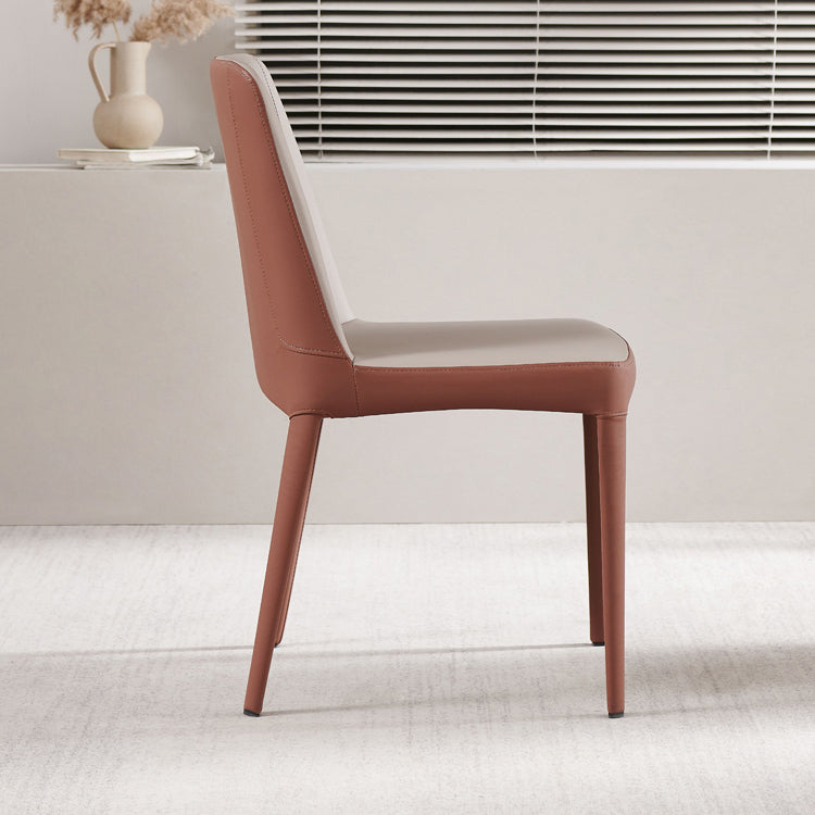 Silla de comedor de comedor de comedor de metal contemporáneo para uso en el hogar