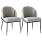 Glam Metal Dining Chair Upholstered Armless Dining Chairs for Restaurant Use
