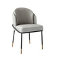 Glam Metal Dining Chair Upholstered Armless Dining Chairs for Restaurant Use