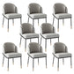 Glam Metal Dining Chair Upholstered Armless Dining Chairs for Restaurant Use