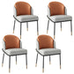 Glam Metal Dining Chair Upholstered Armless Dining Chairs for Restaurant Use