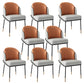 Glam Metal Dining Chair Upholstered Armless Dining Chairs for Restaurant Use