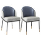 Glam Metal Dining Chair Upholstered Armless Dining Chairs for Restaurant Use