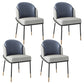 Glam Metal Dining Chair Upholstered Armless Dining Chairs for Restaurant Use