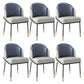 Glam Metal Dining Chair Upholstered Armless Dining Chairs for Restaurant Use