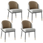 Glam Metal Dining Chair Upholstered Armless Dining Chairs for Restaurant Use