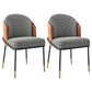 Glam Metal Dining Chair Upholstered Armless Dining Chairs for Restaurant Use