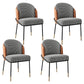 Glam Metal Dining Chair Upholstered Armless Dining Chairs for Restaurant Use
