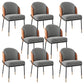 Glam Metal Dining Chair Upholstered Armless Dining Chairs for Restaurant Use