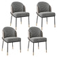 Glam Metal Dining Chair Upholstered Armless Dining Chairs for Restaurant Use