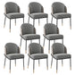 Glam Metal Dining Chair Upholstered Armless Dining Chairs for Restaurant Use