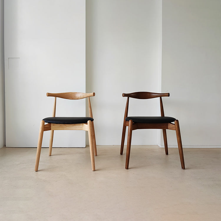 Modern Style Faux Leather Dining Chair Open Back Dining Side Chair