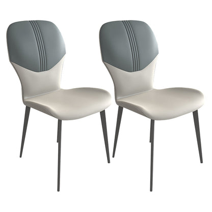 Industrial Metal Dining Room Chair PU Leather Dining Chairs for Home Use