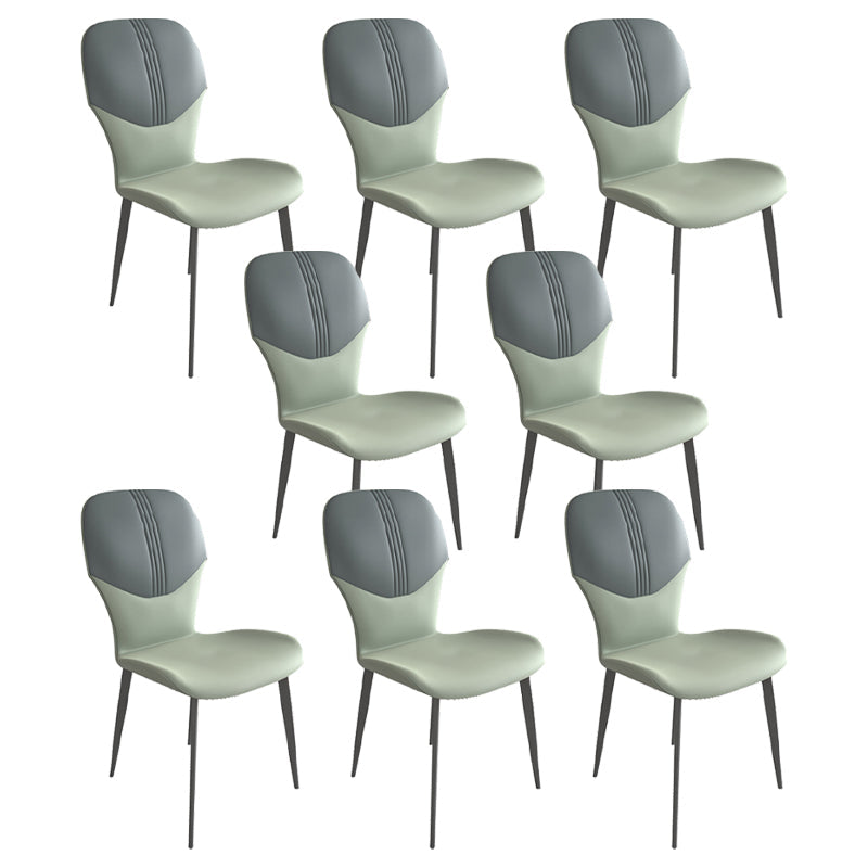 Industrial Metal Dining Room Chair PU Leather Dining Chairs for Home Use