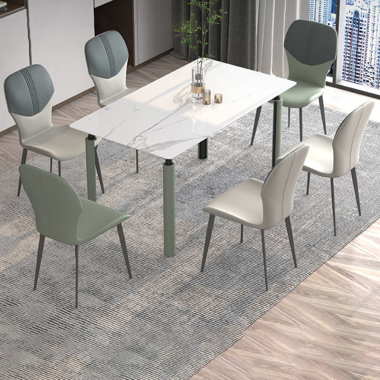 Industrial Metal Dining Room Chair PU Leather Dining Chairs for Home Use