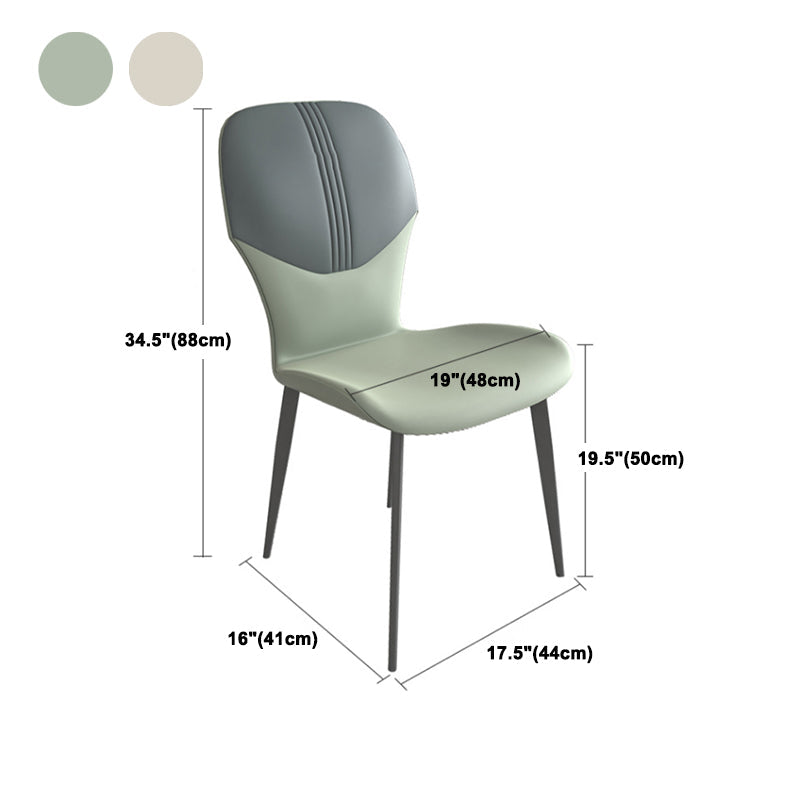 Industrial Metal Dining Room Chair PU Leather Dining Chairs for Home Use