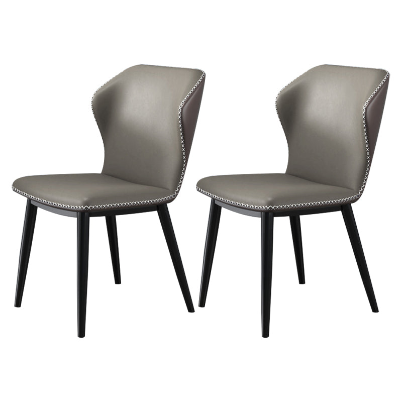 Industrial Metal Dining Room Chair Faux Leather Dining Chair for Restaurant Use