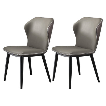 Industrial Metal Dining Room Chair Faux Leather Dining Chair for Restaurant Use