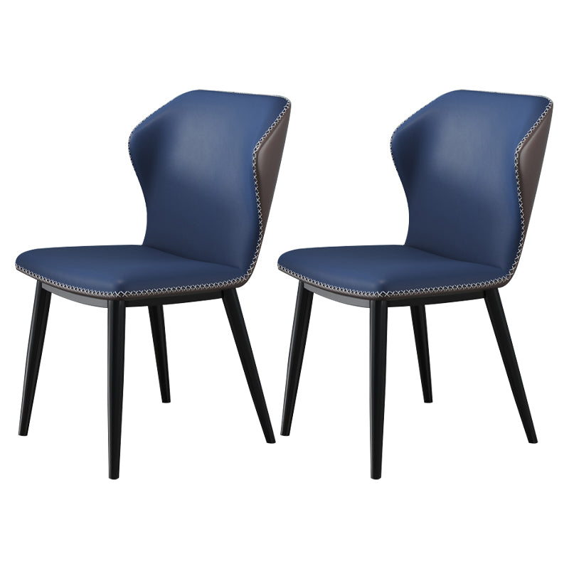 Industrial Metal Dining Room Chair Faux Leather Dining Chair for Restaurant Use