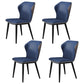 Industrial Metal Dining Room Chair Faux Leather Dining Chair for Restaurant Use