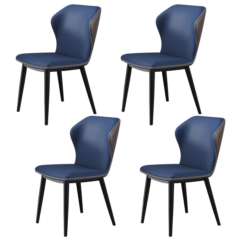 Industrial Metal Dining Room Chair Faux Leather Dining Chair for Restaurant Use