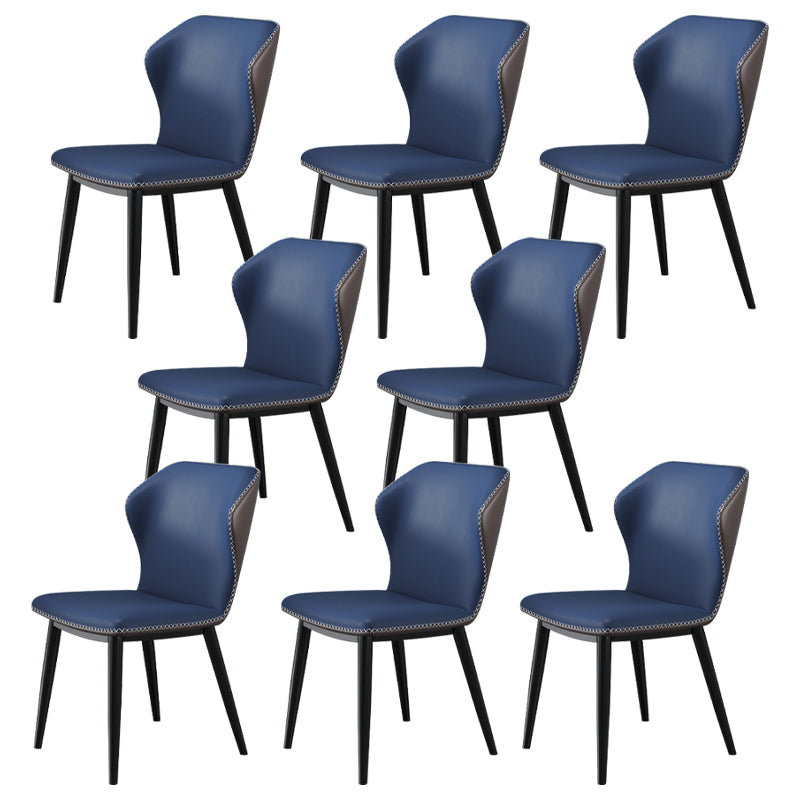 Industrial Metal Dining Room Chair Faux Leather Dining Chair for Restaurant Use