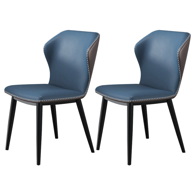 Industrial Metal Dining Room Chair Faux Leather Dining Chair for Restaurant Use