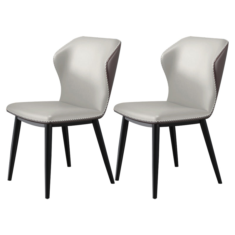 Industrial Metal Dining Room Chair Faux Leather Dining Chair for Restaurant Use