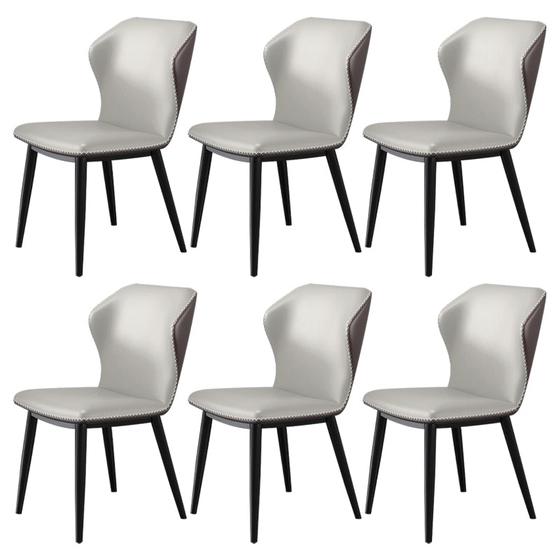 Industrial Metal Dining Room Chair Faux Leather Dining Chair for Restaurant Use