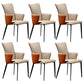 Modern Style Faux Leather Dining Side Chairs Upholstered Side Chairs for Restaurant Use Beige 6 Piece Set Clearhalo 'Dining Chairs' 'Dining Tables & Seating' 'dining_chair' 'furn' 'furn_dining_chair' 'Furniture' 'Kitchen & Dining Furniture' 5465525