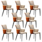 Modern Style Faux Leather Dining Side Chairs Upholstered Side Chairs for Restaurant Use Beige 8 Piece Set Clearhalo 'Dining Chairs' 'Dining Tables & Seating' 'dining_chair' 'furn' 'furn_dining_chair' 'Furniture' 'Kitchen & Dining Furniture' 5465527